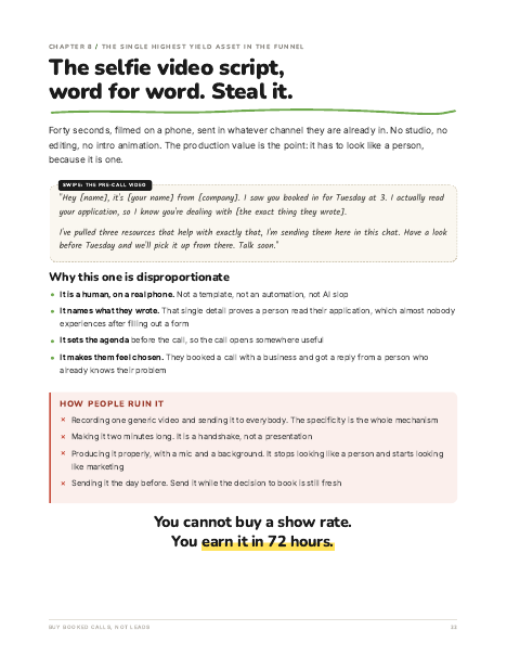 Page from Buy Booked Calls, Not Leads